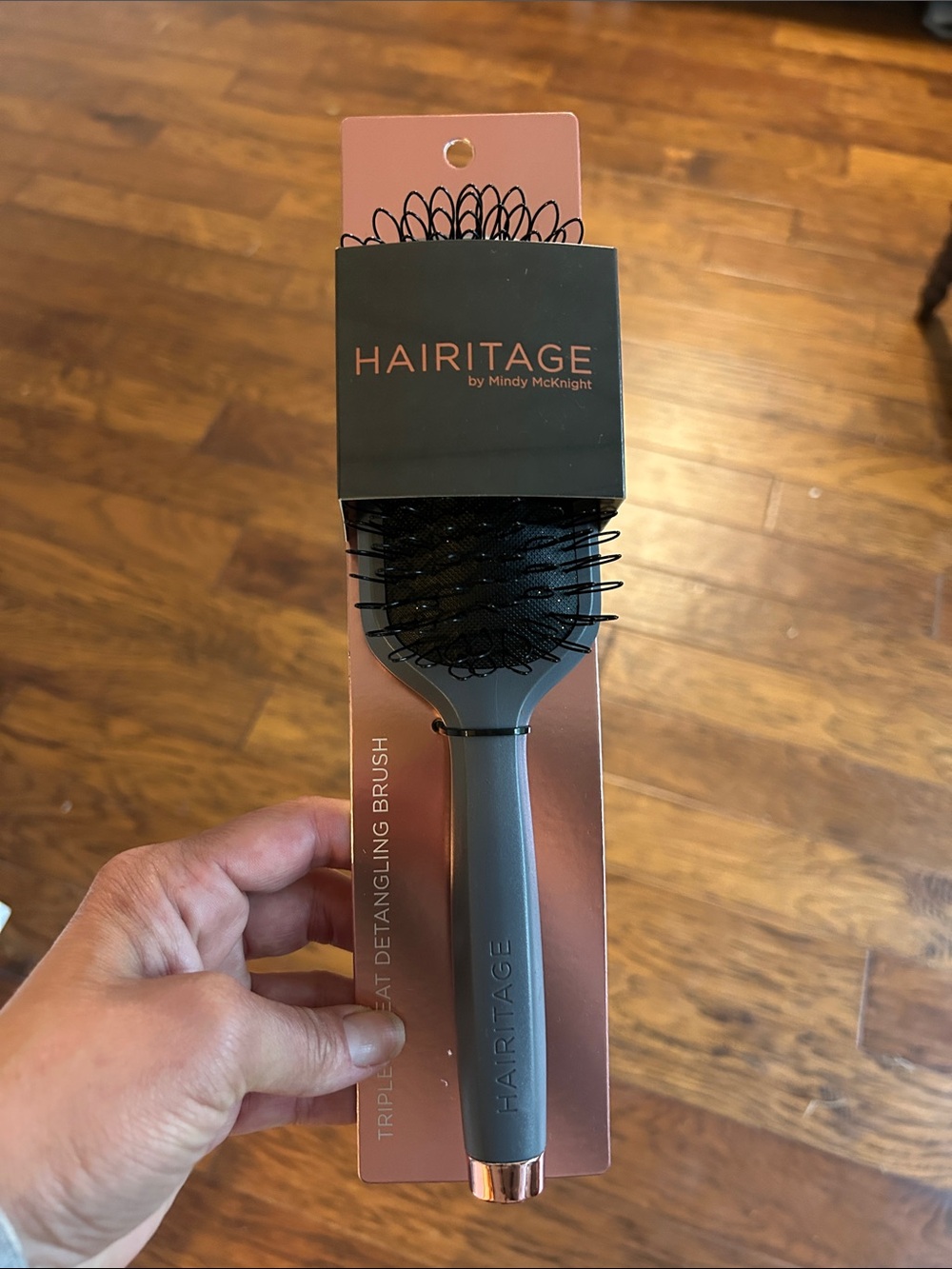 Hairitage Triple Threat Detangling Brush - Gray